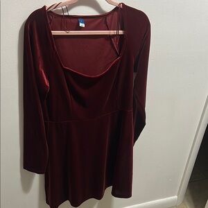 Old Navy Long Sleeve Dress - Deep Red